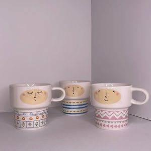 Set of 3 Emoji Coffee Mugs